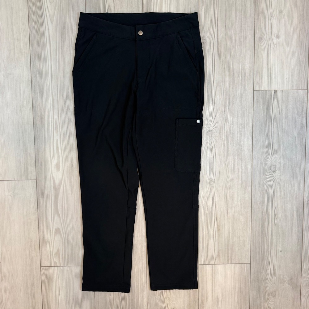 Columbia Womens Black Fleece Lined Cargo Softshell Hiking Pants XK9522 Size 8